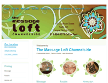 Tablet Screenshot of massageloftchannelside.com